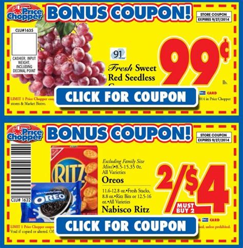 Price Cutter has special promotions running all the time and you can find great savings throughout the store every week. . Price chopper e coupons